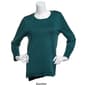 Womens Retrology Crew Neck Button Sleeve Side Slit Sweater - image 7