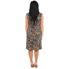 Plus Size Connected Apparel Sleeveless Print ITY Pocket Dress