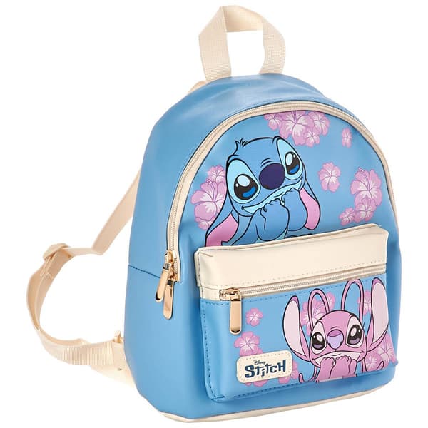 Womens Bioworld Stitch & Angel Mini Backpack