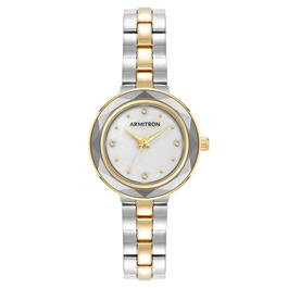 Womens Armitron Mother of Pearl Dial Crystal Watch - 75-5927MPTT