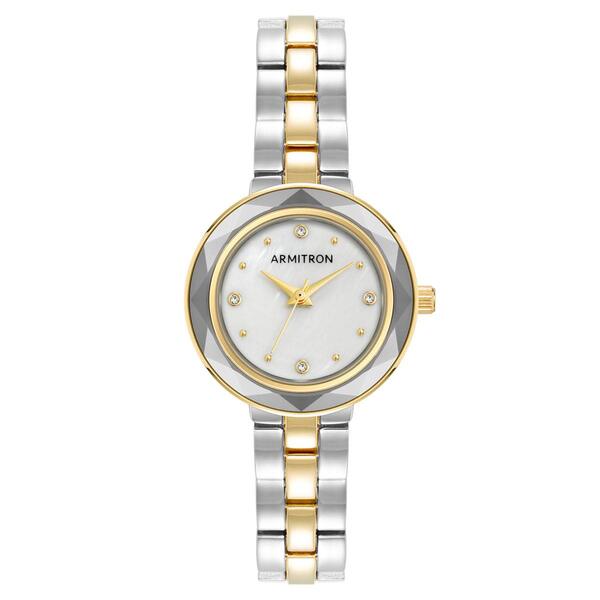 Womens Armitron Mother of Pearl Dial Crystal Watch - 75-5927MPTT - image 