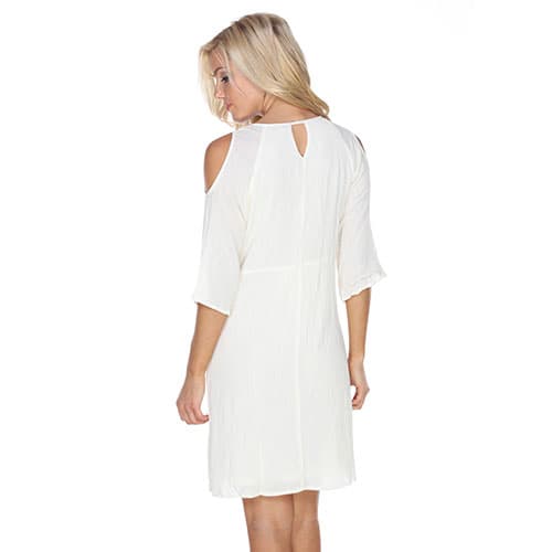 Womens White Mark Marybeth Embroidered Short Shift Dress