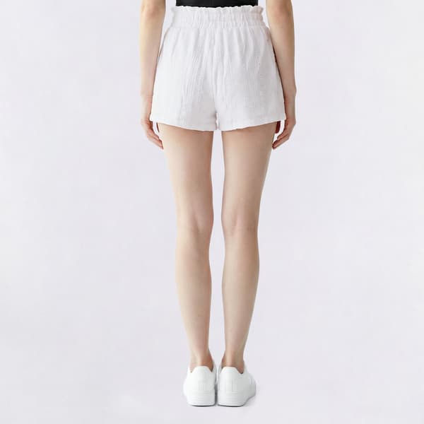 Juniors Derek Heart Jacquard High Rise Eyelet Shorts