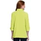 Womens Ali Miles 3/4 Sleeve Button Front Wire Collar Blouse - image 2