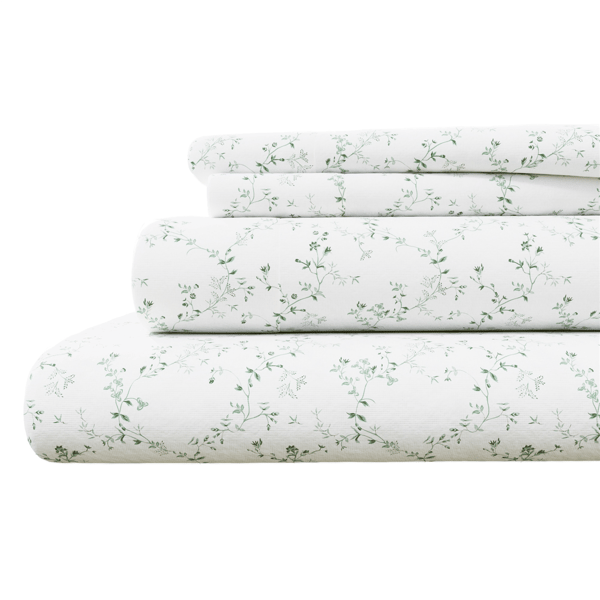 Freshfolds Winter Vines Flannel Sheet Set - image 