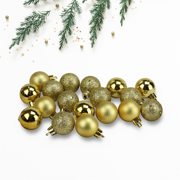 Northlight 18ct. Vegas Gold 4-Finish Christmas Ball Ornaments