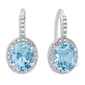 Gianni Argento Sterling Silver Blue Topaz Leverback Drop Earrings - image 1
