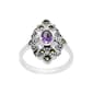 Marcasite & Amethyst CZ Ring - image 1