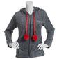 Womens Bebe Long Sleeve Fleece Pajama Top w/ Hood - image 1