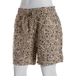 Womens Royalty 5in. Cuffed Shorts w/Pockets-Natural/Brown