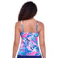 Womens American Beach Into Jungle Shirred Tankini Swim Top - image 2