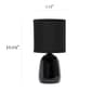 Simple Designs 10in. Traditional Ceramic Thimble Table Lamp - image 10