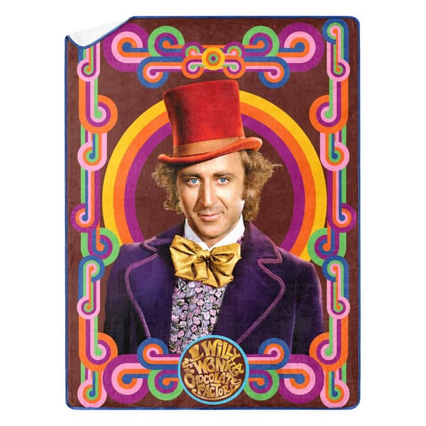 Northwest Willy Wonka Work of Wonka Sherpa Throw - image 