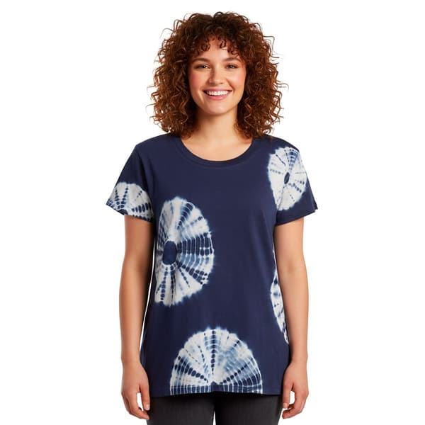 Plus Size Mountain Ridge Short Sleeve Swirl Tie Dye Tee