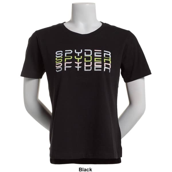 Womens Spyder Ombre SPYDER Text Short Sleeve Tee - image 