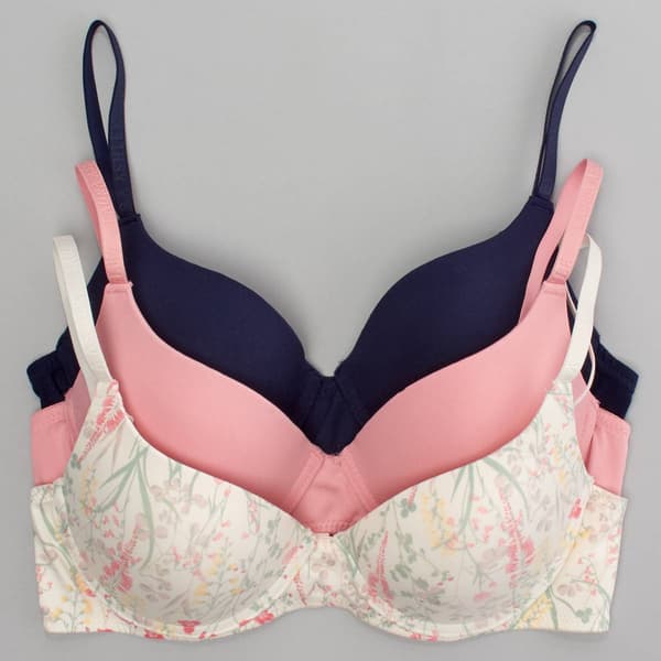 Womens Laura Ashley&#40;R&#41; 3pk. Brushed Micro Bras LS2788-3PKAE - image 