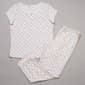 Womens Laura Ashley Short Sleeve Geo Bouquets Pajama Set - image 2