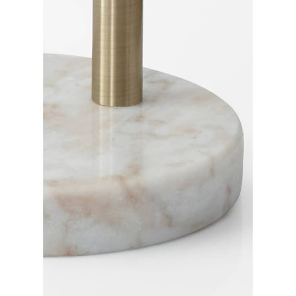 Adesso Bowery Antique Brass Arc Floor Lamp