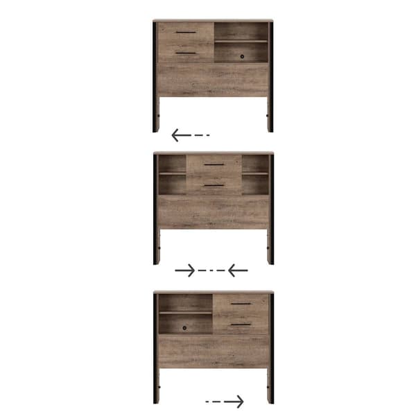 South Shore Munich Twin Weathered Bookcase Headboard