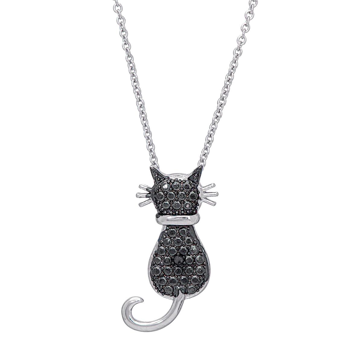 Accents by Gianni Argento Diamond Accent Cat Pendant
