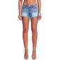 Juniors YMI&#40;R&#41; Mid Rise Fray Hem With Back Pocket Flap Denim Shorts - image 1