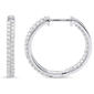 Nova Star(R) Sterling Silver 1ctw. Lab Grown Diamond Hoop Earrings - image 1
