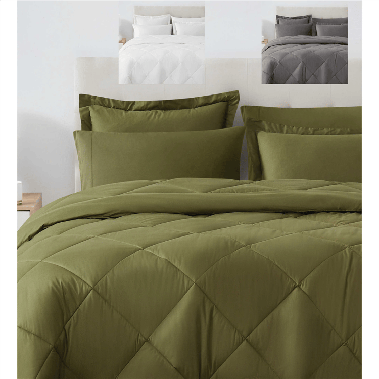 Cannon Solid Oversized Percale 3pc. Comforter Set