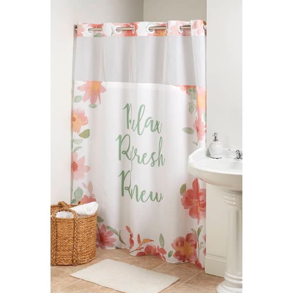 Relax Hookless Shower Curtain w/ Liner - image 