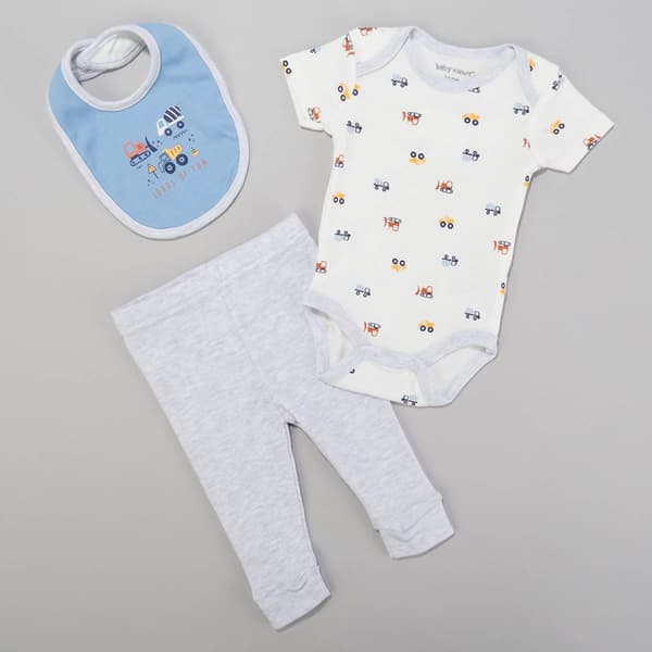 Baby Boy &#40;NB-9M&#41; baby views&#40;R&#41; 3pc. Trucks Bodysuit & Pants Set - image 