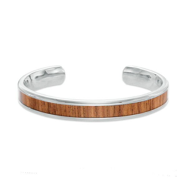Mens Lynx Stainless Steel Camouflage Cuff Bangle Bracelet
