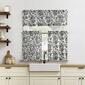 Elodie Rose Print Text Tier Curtains - image 1