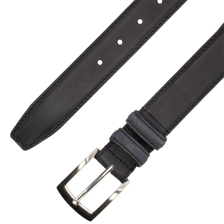 Mens Bill Blass 35mm Double Loop Leather Belt