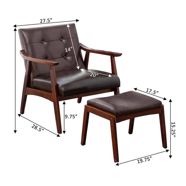 Convenience Concepts Take a Seat Natalie Accent Chair & Ottoman