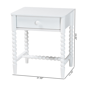 Baxton Studio Brantley Spindle 1-Drawer Nightstand - image 9