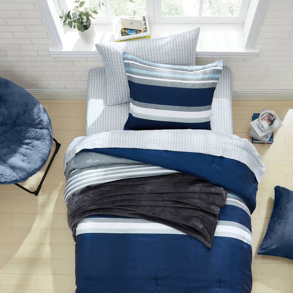 Nautica Heathered Block Microfiber Comforter Set