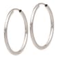 Gold Classics™ 30mm. 14k White Gold Polished Hoop Earrings - image 2