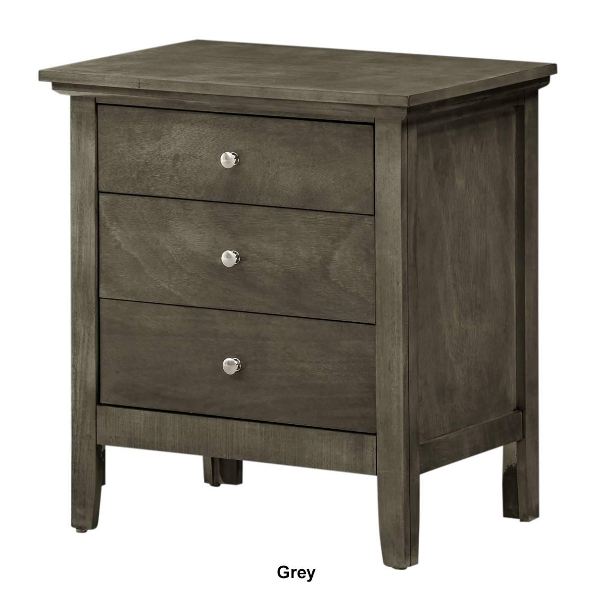 Passion Furniture Hammond 3-Drawer Nightstand
