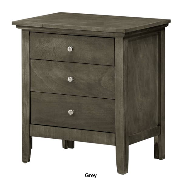 Passion Furniture Hammond 3-Drawer Nightstand