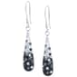 Athra Sterling Silver Black & Clear Crystal Teardrop Earrings - image 1