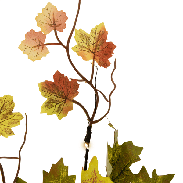 Northlight 30in. Lighted Maple Leaves Fall Harvest Spray Branch