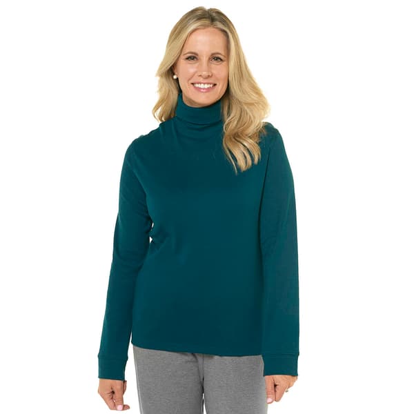 Womens Hasting & Smith Long Sleeve Solid Turtleneck Tee - Boscov's