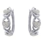 Gianni Argento Stainless Steel D/A X Heart Hoop Earrings - image 1