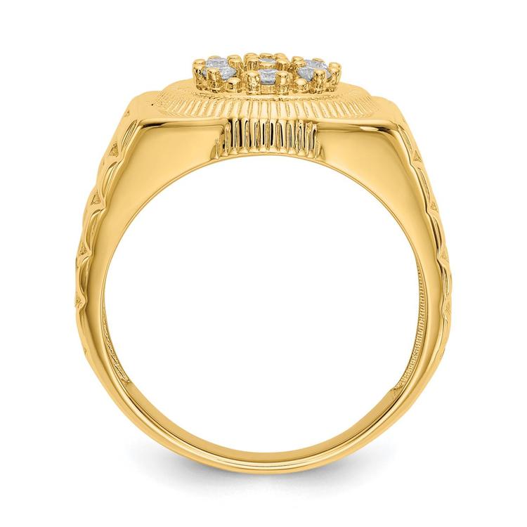 Mens Gentlemen’s Classics™ 14kt. Gold 1/4ctw. Diamond Circle Ring