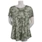 Womens Bobeau Short Sleeve Pavilion Babydoll Tee - image 2