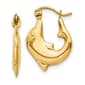 Gold Classics(tm) 14k Gold Polished Dolphin Hoop Earrings - image 1