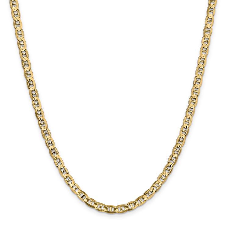 Gold Classics™ 4.5mm. Concave Anchor Chain Bracelet