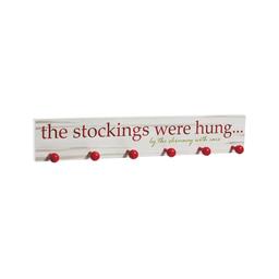 Evergreen The Stockings Were Hung Wooden Sign with 6 Posts
