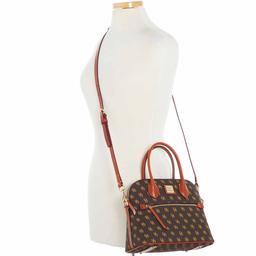 Dooney & Bourke Domed Satchel with Logo Print