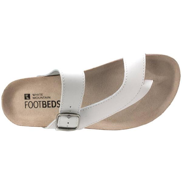 Womens White Mountain Carly Slide Footbed Sandals