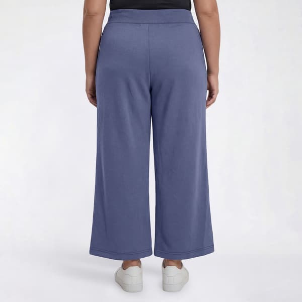 Plus Size Mountain Ridge Solid Wide Leg Crop Sweatpants
